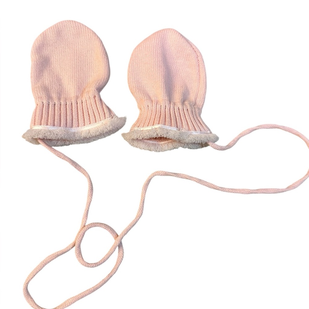 Christian Dior baby mittens 3 months pink